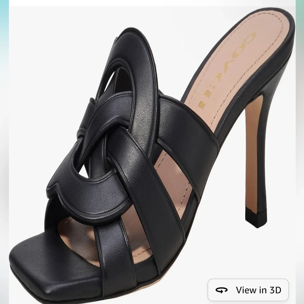 Try on Coach Women's Tillie Sandal size 10 - Picture 3 of 6